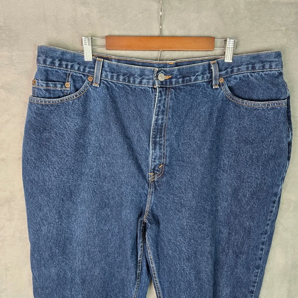 Vintage Levis 550 Mens 42x31 Relaxed Fit Tapered Leg Jeans Dark Wash Made in USA